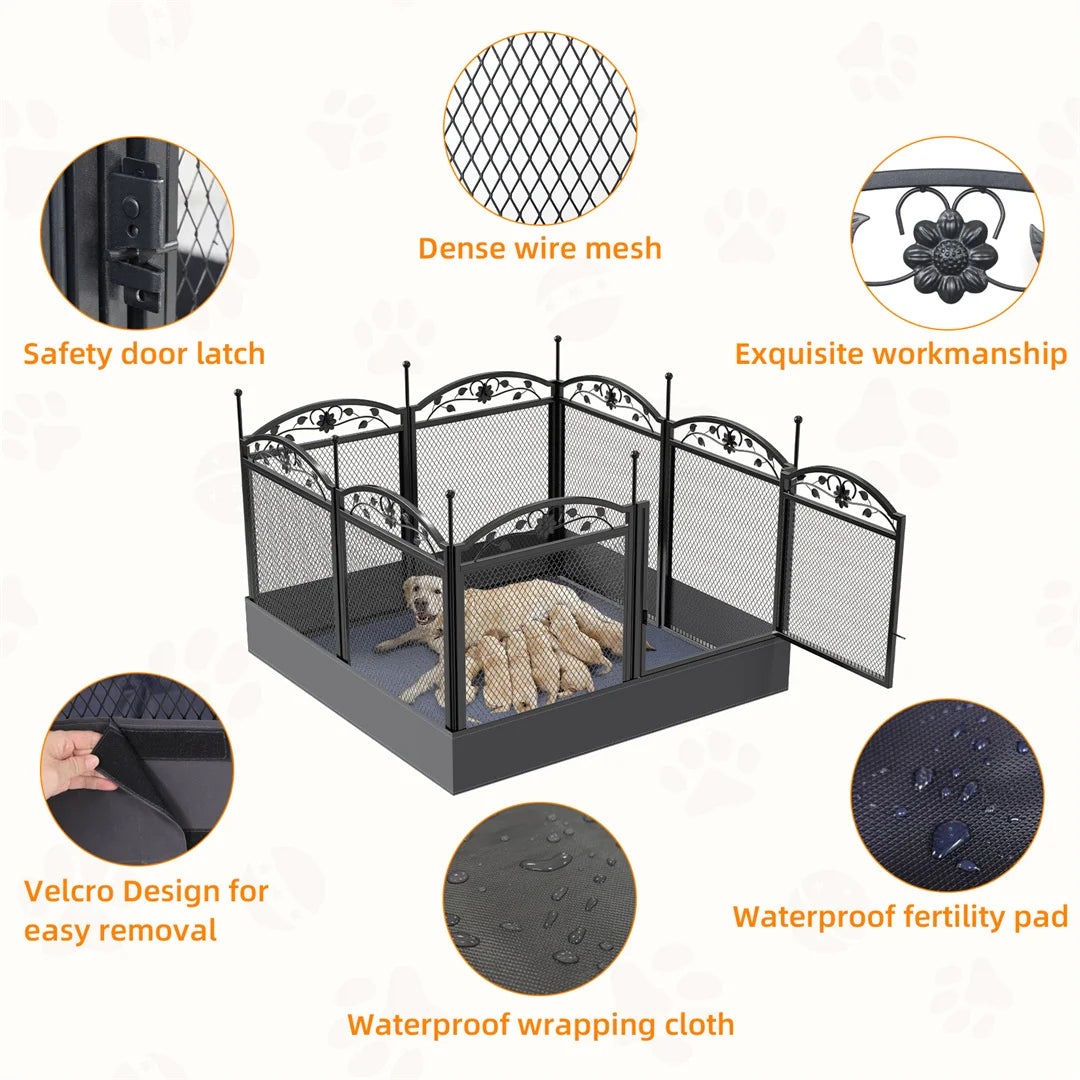 8 Panels DIY Heavy Duty Dog Playpen