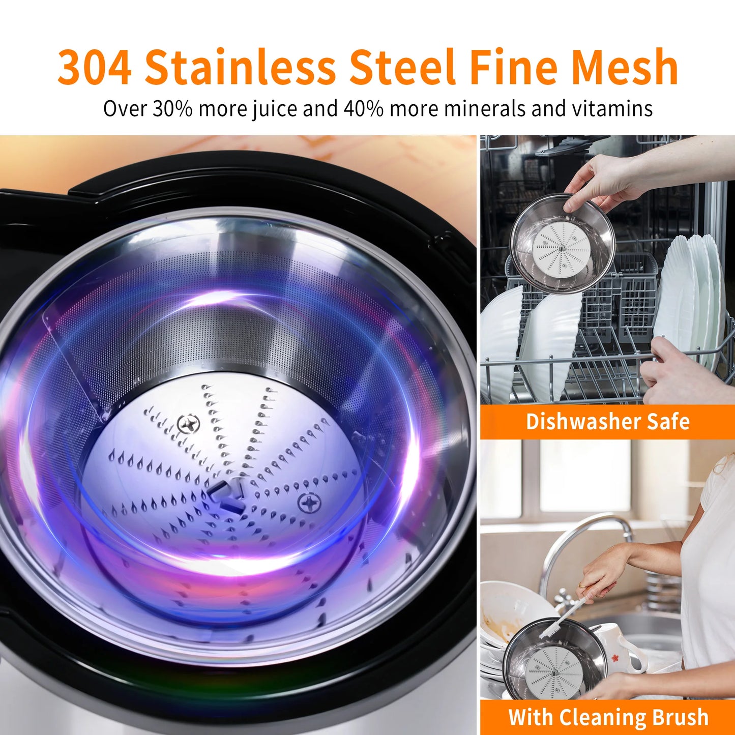 600W Juicer Anti-Drip Centrifugal Juice Extractor