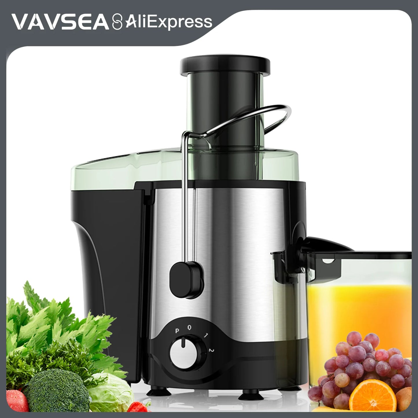 600W Juicer Anti-Drip Centrifugal Juice Extractor