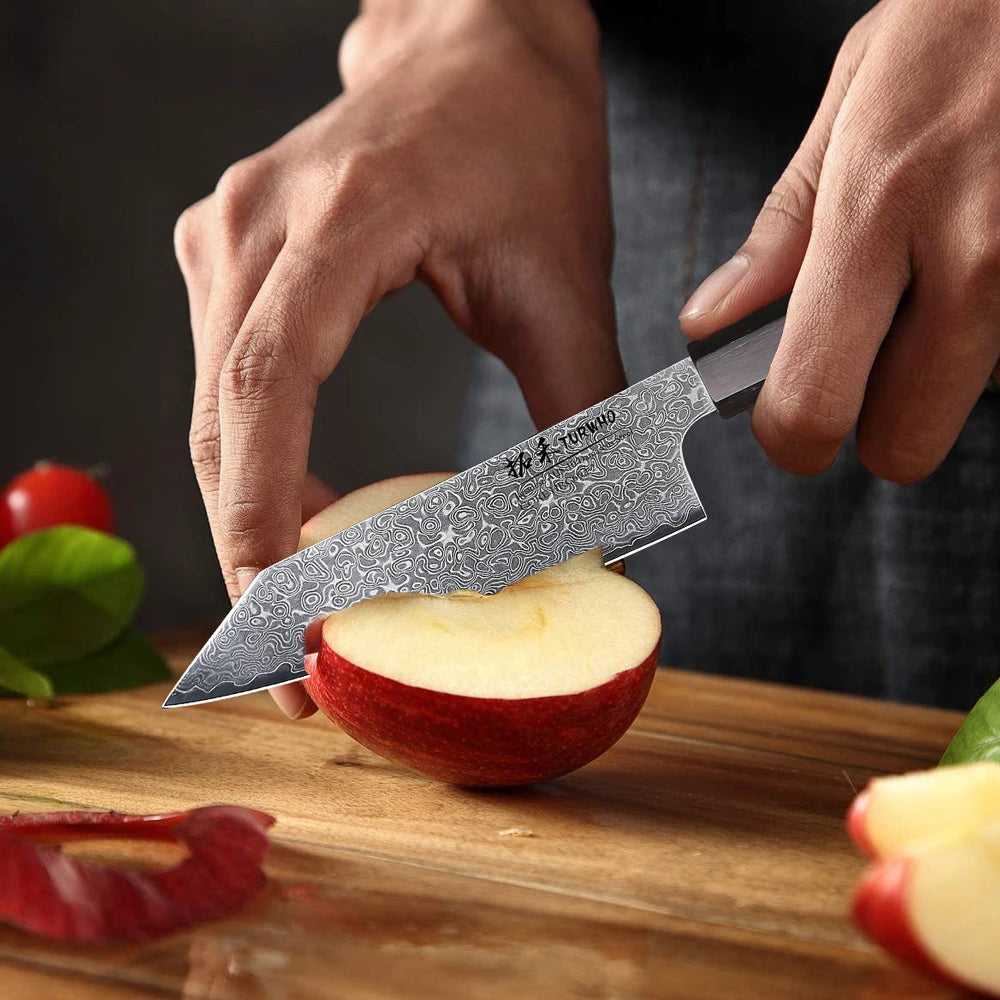 5" Kitchen Utility Knife Japanese Hand Forged Damascus Steel Chef Knives Vegetable Meat Peeling Fruit Knife Cooking Tools