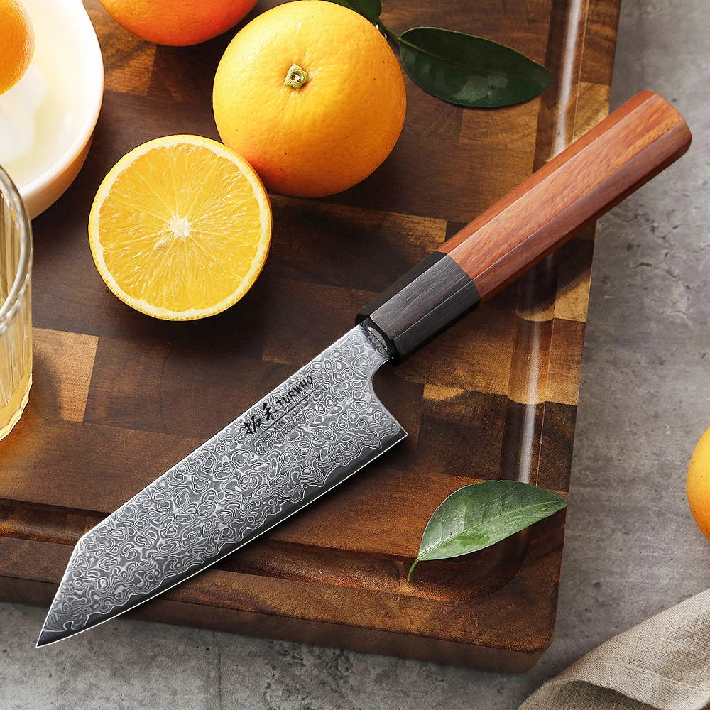 5" Kitchen Utility Knife Japanese Hand Forged Damascus Steel Chef Knives Vegetable Meat Peeling Fruit Knife Cooking Tools