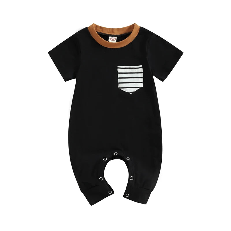 0-18M Newborn Baby Boys Summer Jumpsuit