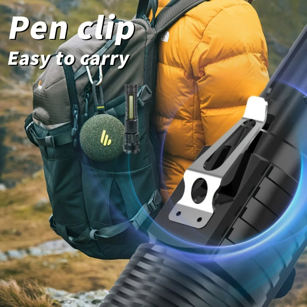 2pcs Rechargeable Zoomable Super Bright Flashlight