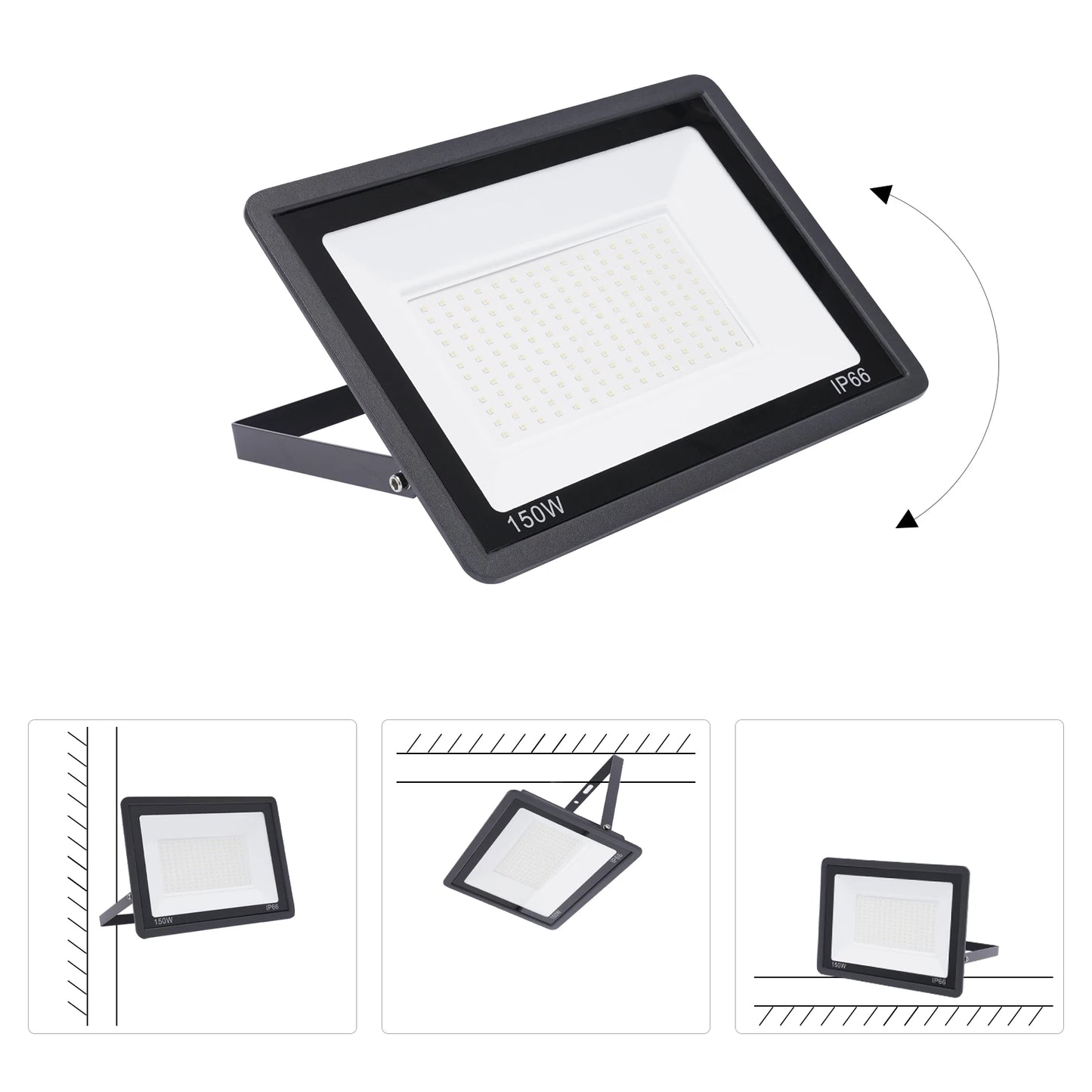 2Pcs LED Outdoor Flood Light with Plug