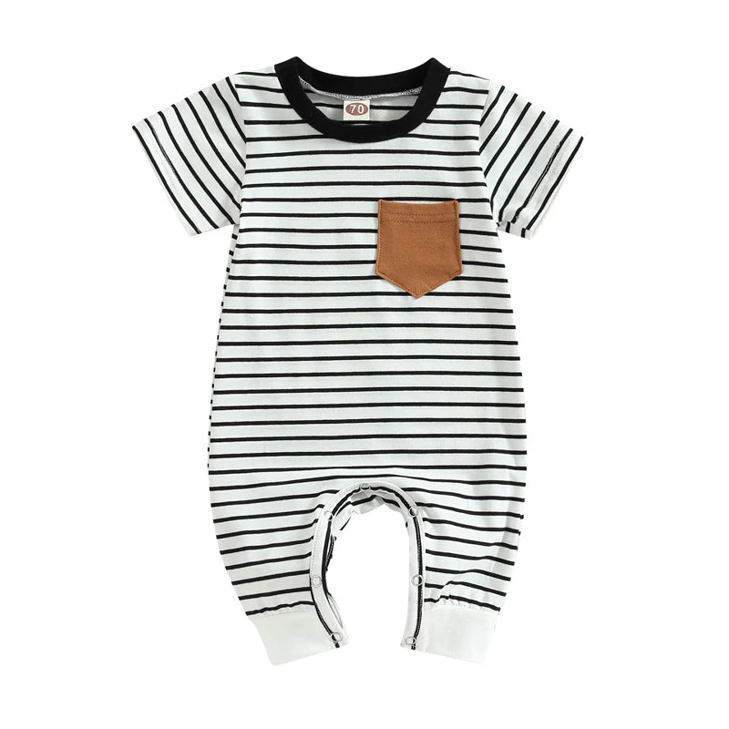 0-18M Newborn Baby Boys Summer Jumpsuit