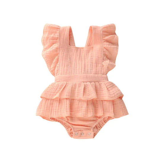 Summer Solid 0-24M Newborn Baby Girl Clothes
