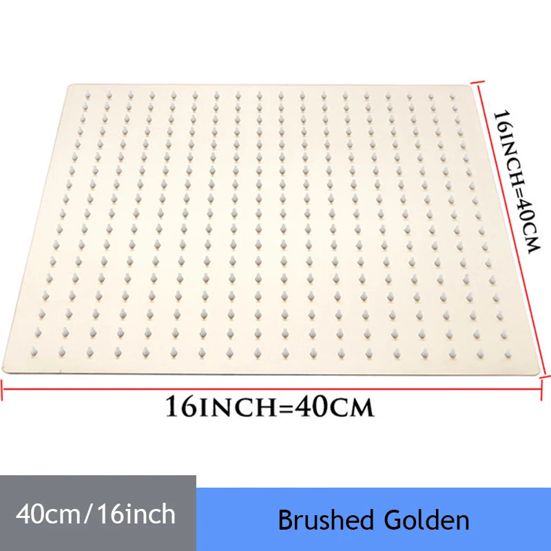 16 Inch Luxury Ultrathin Rainfall Shower Head
