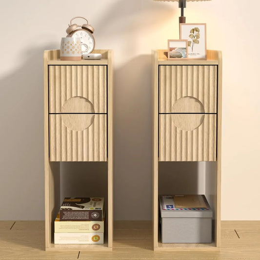 Small Set of 2 Fluted Nightstand