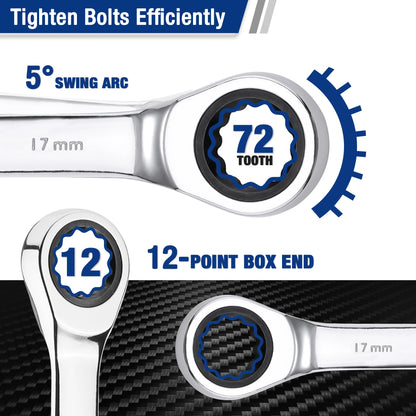23pc Ratcheting Wrench Set
