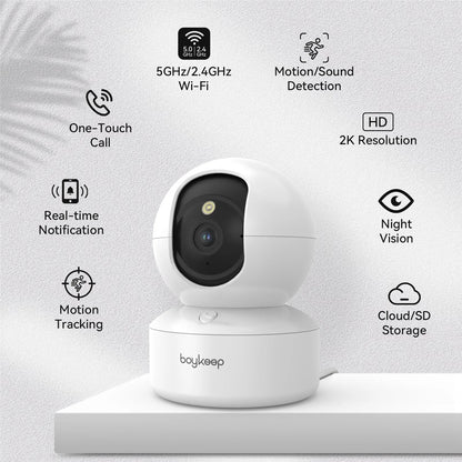 3MP 5G/2.4GHz WiFi Indoor Home Security