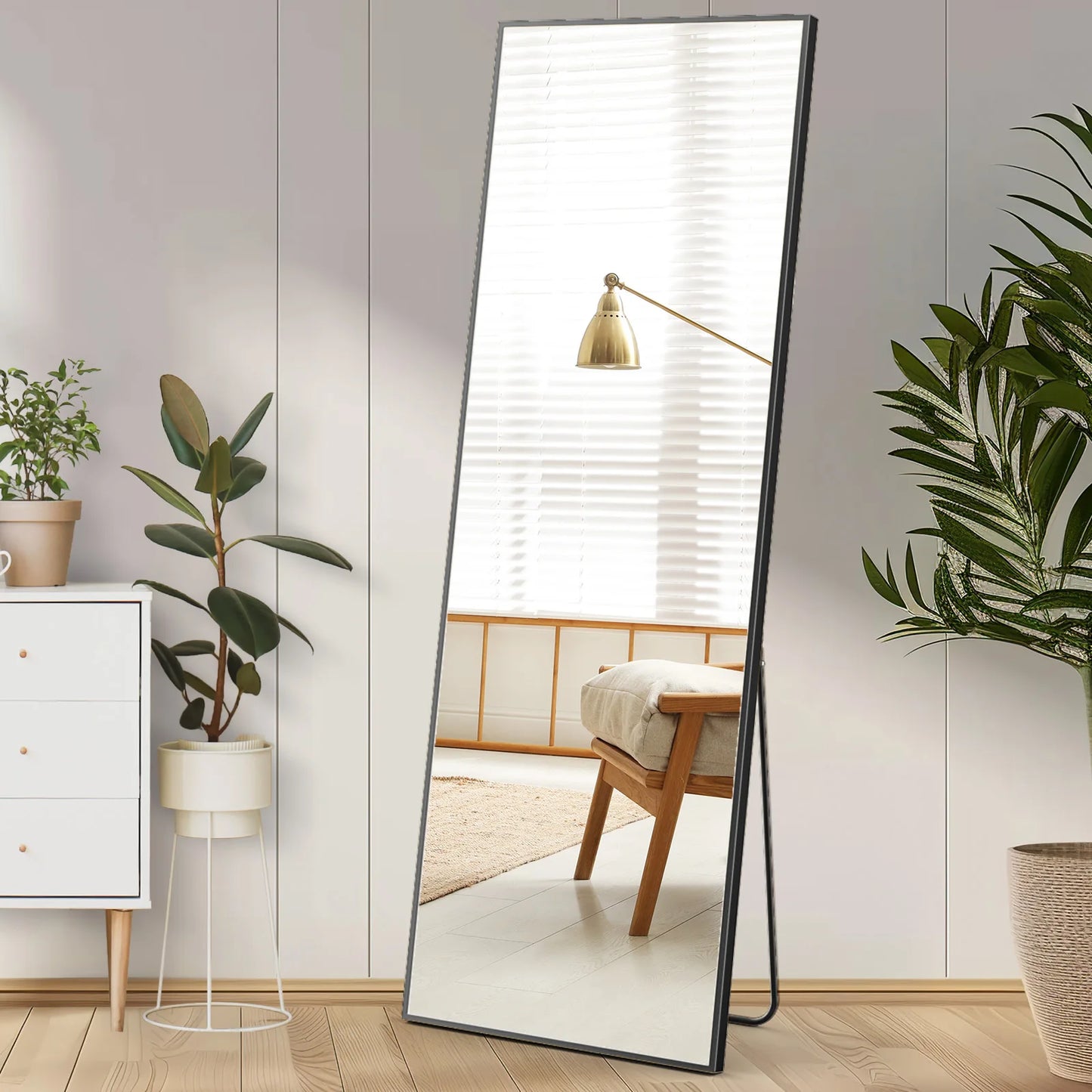 Full Length Right Angle Mirror with Stand