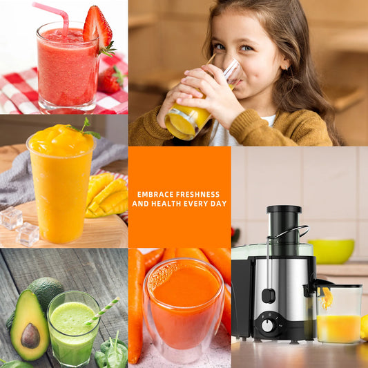 600W Juicer Anti-Drip Centrifugal Juice Extractor
