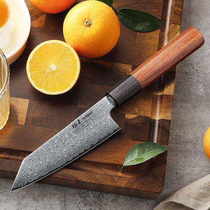 5" Kitchen Utility Knife Japanese Hand Forged Damascus Steel Chef Knives Vegetable Meat Peeling Fruit Knife Cooking Tools