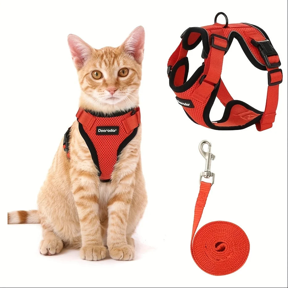Adjustable Cat Leash Vest  Non-Slip