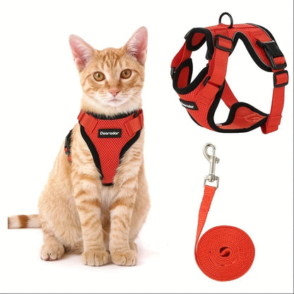 Adjustable Cat Leash Vest  Non-Slip