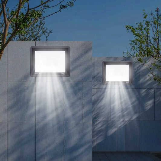 2Pcs LED Outdoor Flood Light with Plug