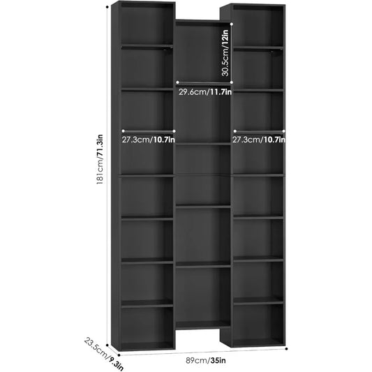 Triple Wide 8 Tier Media Storage Tower
