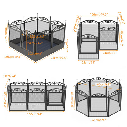 8 Panels DIY Heavy Duty Dog Playpen