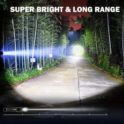 2pcs Rechargeable Zoomable Super Bright Flashlight