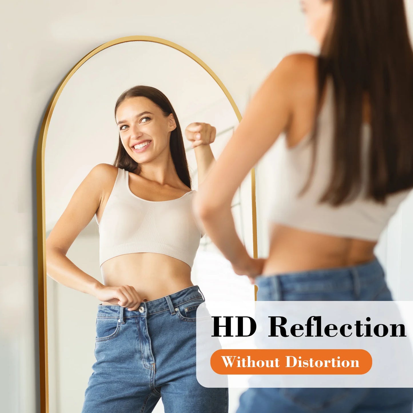 Full Length Right Angle Mirror with Stand