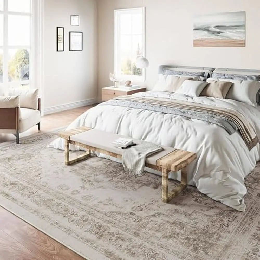 Taupe Vintage Medallion Area Rug 10x14