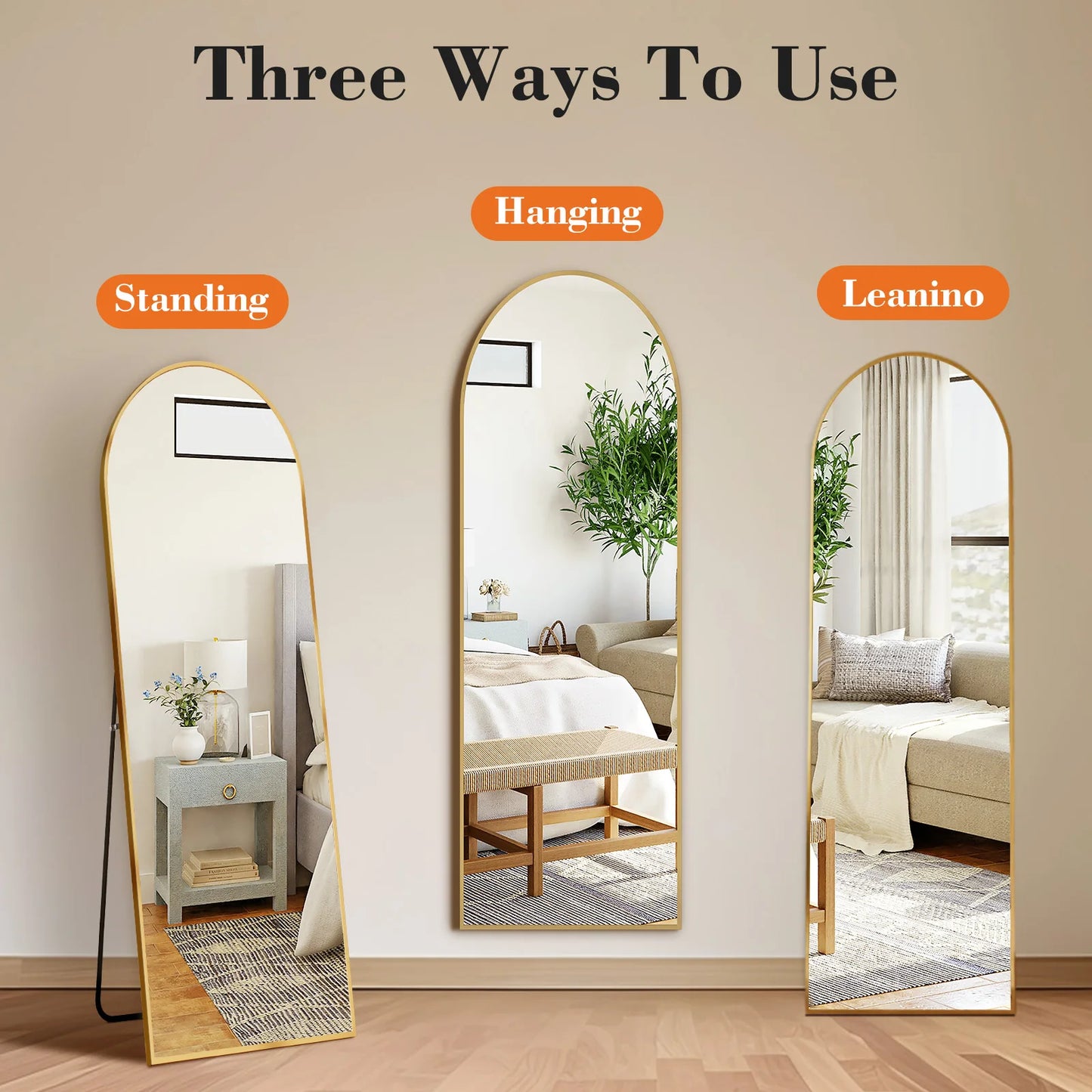 Full Length Right Angle Mirror with Stand