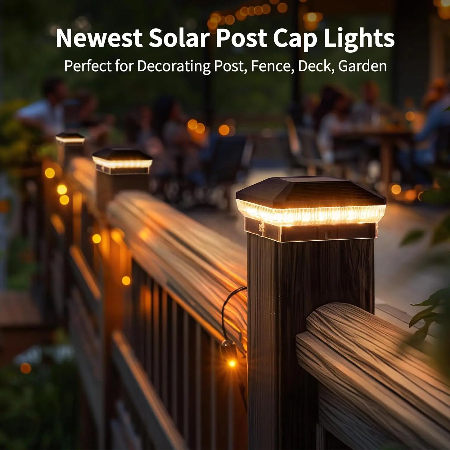 6 Pack 4x4 Solar Post Lights Outdoor