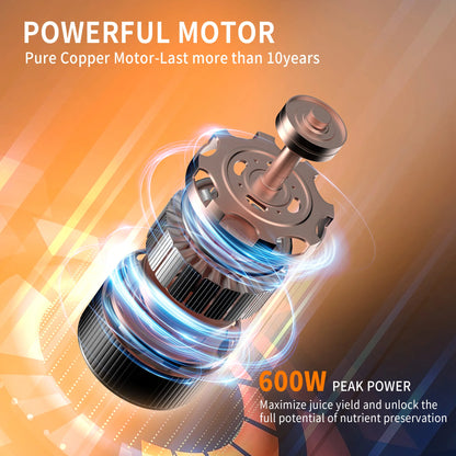 600W Juicer Anti-Drip Centrifugal Juice Extractor